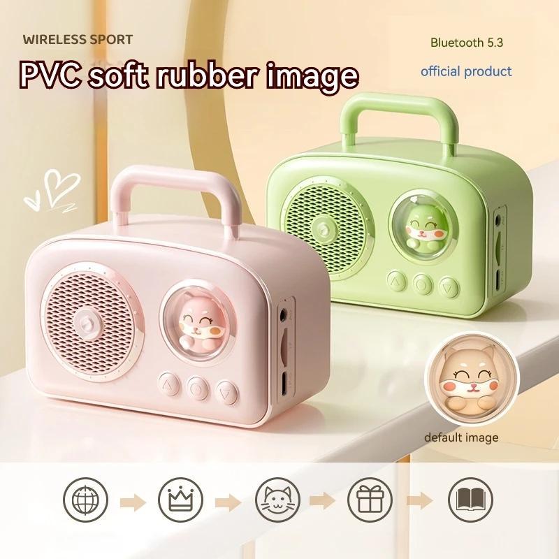 Vintage Design Wireless Speaker, Rechargeable Portable Mini Speaker, Wireless BT Speaker for Kitchen, Desk, Bedroom, Office Party, Outdoor Accessories