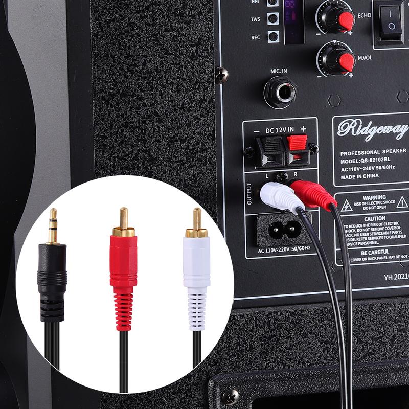 AUX Auxiliary 3.5mm Audio Male to 2 RCA Y Male Stereo Cable Cord Wire Plug 3.5 mm RCA Male  Cd Connector