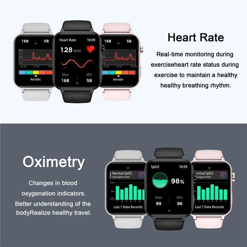 2024 Smart Watch For Men Women, Waterproof Bluetooth Compatible with iPhone & Android Wearable Lcd