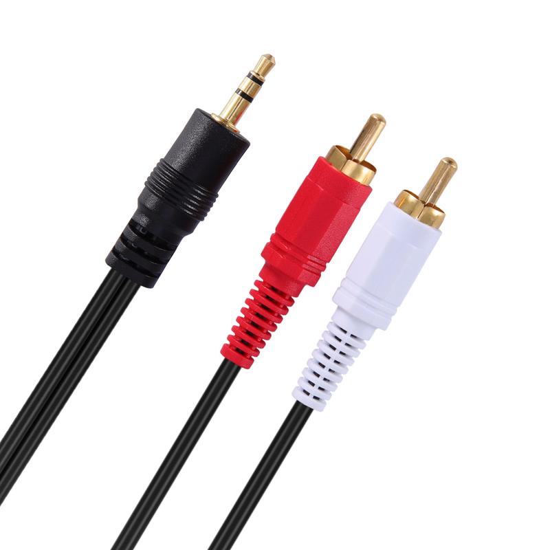 AUX Auxiliary 3.5mm Audio Male to 2 RCA Y Male Stereo Cable Cord Wire Plug 3.5 mm RCA Male  Cd Connector