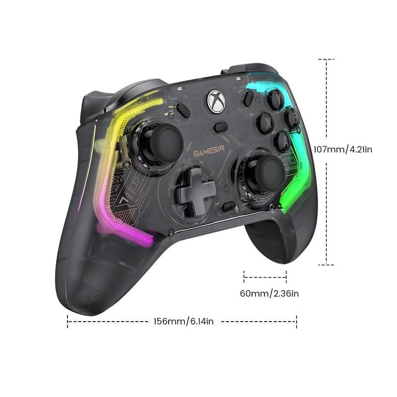 GAMESIR Kaleid Wired Game Controller, Game Controller with Hall Effect Joysticks Hall Trigger, Controller Grip, RGB Light Controller for Xbox Series X|S, Xbox One, Windows 10 11, Steam, Console for Gaming, Gaming Console