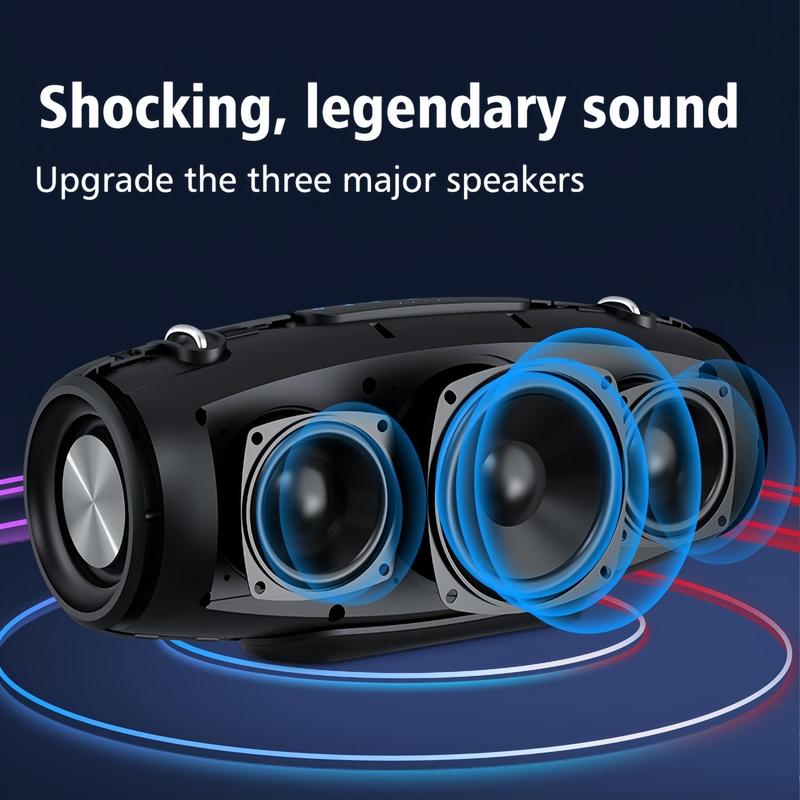 ZEALOT S67 Portable Wireless BT Speaker, 60W Waterproof & Dustproof Portable Subwoofer Speaker with Shoulder Strap, Outdoor Speaker, Small Speaker for Home, Camping, Parties, Sound Machine