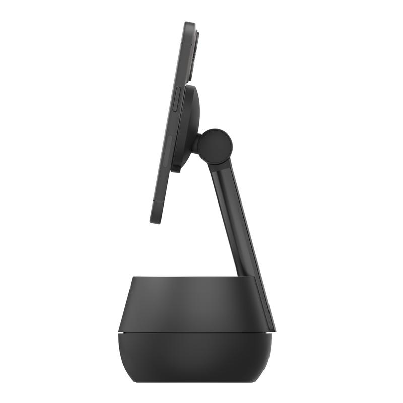 Belkin Stage Auto Tracking Stand Pro w 15W MagSafe Magnetic Wireless Charging, DockKit, Best of CES 2024, Face Tracking, motorized 360 & 90 Degree Tilt, Quiet & Smooth Motion, 5hr, NFC Easy Pairing, IOS (17 or above) for iPhone 15, 14, 13, 12, iOS 17+