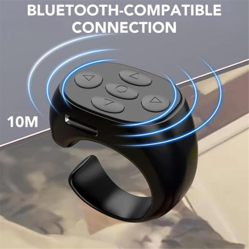 Remote Control for TikTok,Fingertip Wireless Bluetooth Scrolling Ring Scroller Page Turner, Music Control,Selfie and Recording Video Flip Page Remote, , for iPhone Tablets