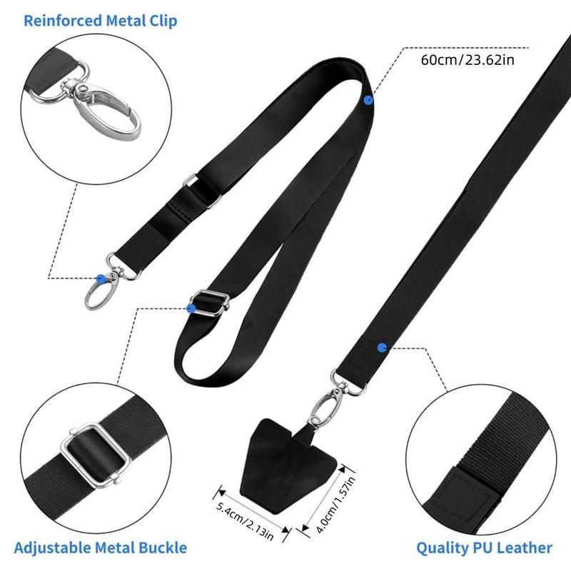 Portable Phone Case Extension Lanyard & Embedded Card Set, Including 2 Hanging Rope & 2 Embedded Card, Mobile Phone Accessories