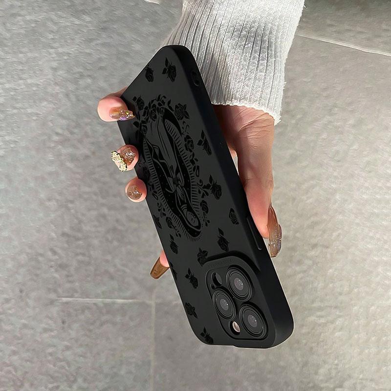 Religious Virgin Pattern Phone Case, Anti-drop Cellphone Protective Case, Total Protective Shockproof Mobile Phone Cover for iPhone 16 15 14 13 12 11 Plus Pro Pro Max