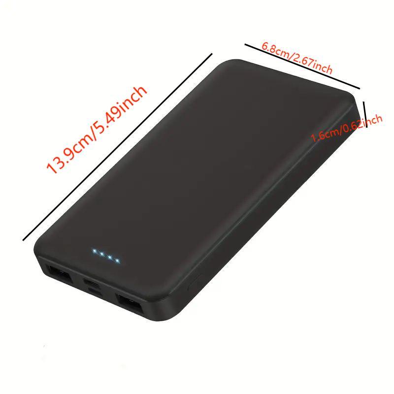 Portable Power Bank, 10000mAh Phone Charger with Type C Input & USB A Output, Backup Power Bank, USB Fast Charging Power Bank for iPhone & Android Phone Tablet