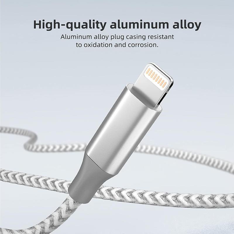 10FT [Apple MFi Certified] USB A for Lightning Cable Nylon Braided Chargeing Compatible with Apple iPhone 14 13 12 11 Pro Max XR XS X 8 7 6 Plus SE