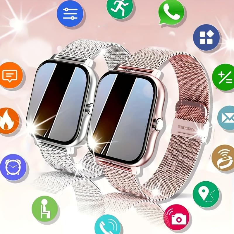 Smart Watch with Full Touch Screen, Wireless Call, Remind of Long-Time Sitting, Multiple Sport Mode, Looking for Mobile Phone, Controlled by Music Function, Fashion Sport Smart Watch Compatible with Android and iPhone System, Suitable for Both Men and Wom