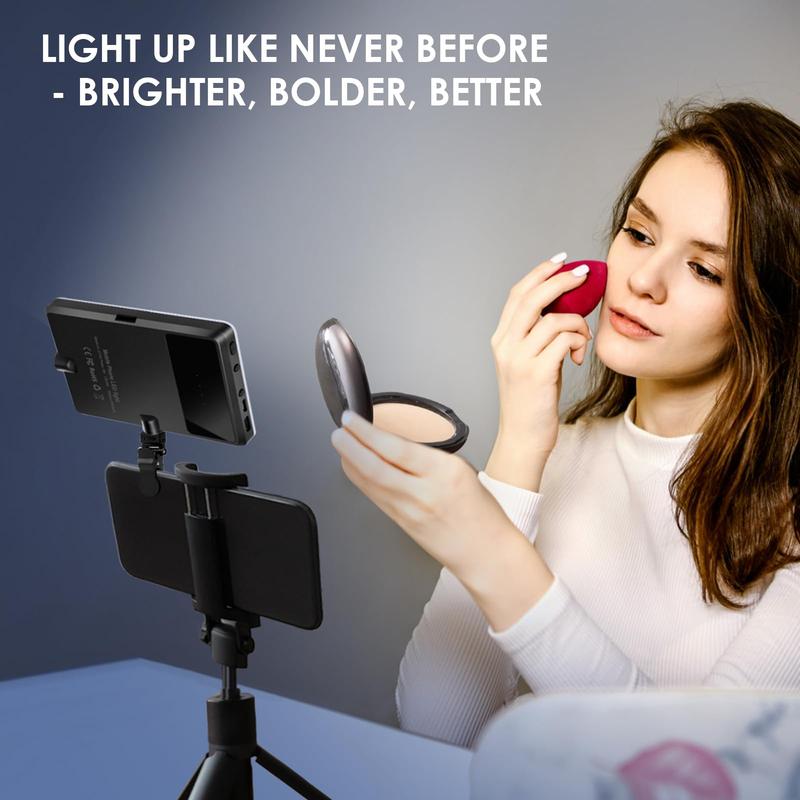 60 LED Selfie Light,High Power Rechargeable light ,Clip Fill Video Conference Light with Front & Back Clip, Adjusted 3 Light Modes for Phone, iPhone, Android, iPad, Laptop, for Makeup, Selfie, Vlog Accessories Mobile