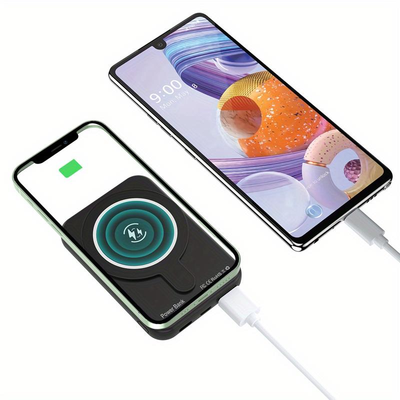 10000MAh Wireless Mini Power Bank Magnetic Portable Charger Fast Charging, Magnetic Battery Pack USB Portable External Backup Battery Charger Fast Charging for iPhone 16 15 14 13 12 Pro Max Plus Series