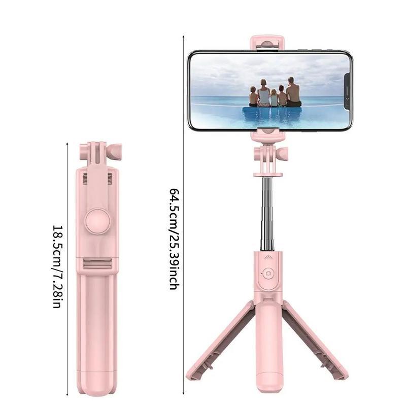 Portable Telescopic Selfie Stick Tripod withRemote Control,Bluetoothcompatible Selfie Tripod Stand, UniversalExtensible Wireless Selfie Tripod for iPhoneSummer Gift, Selfie Accessories Compatible withiPhone Samsung Smartphones Cellphone