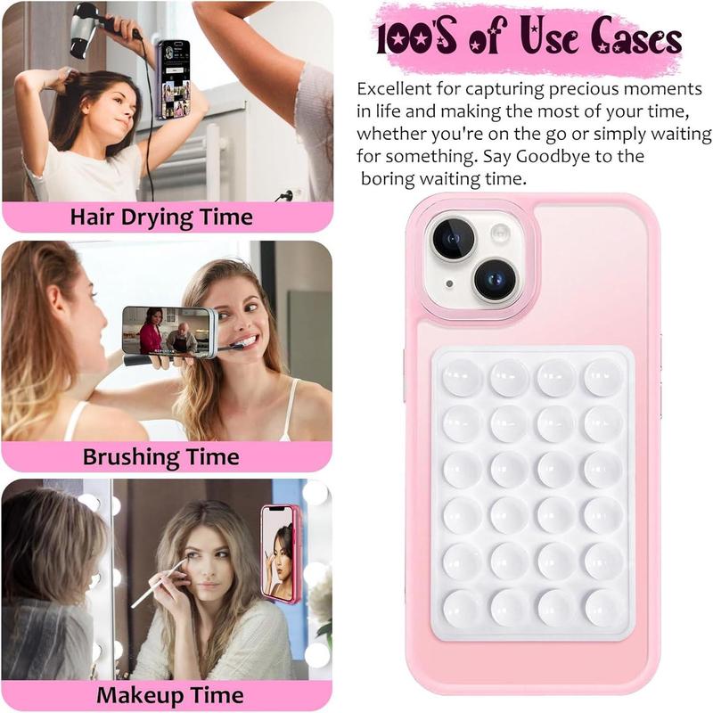 Silicone Suction Phone Case Mount, Hands-free Strong Grip Holder for Selfies and Videos, Durable, Easy to Use Phone Holder for iPhone & Android