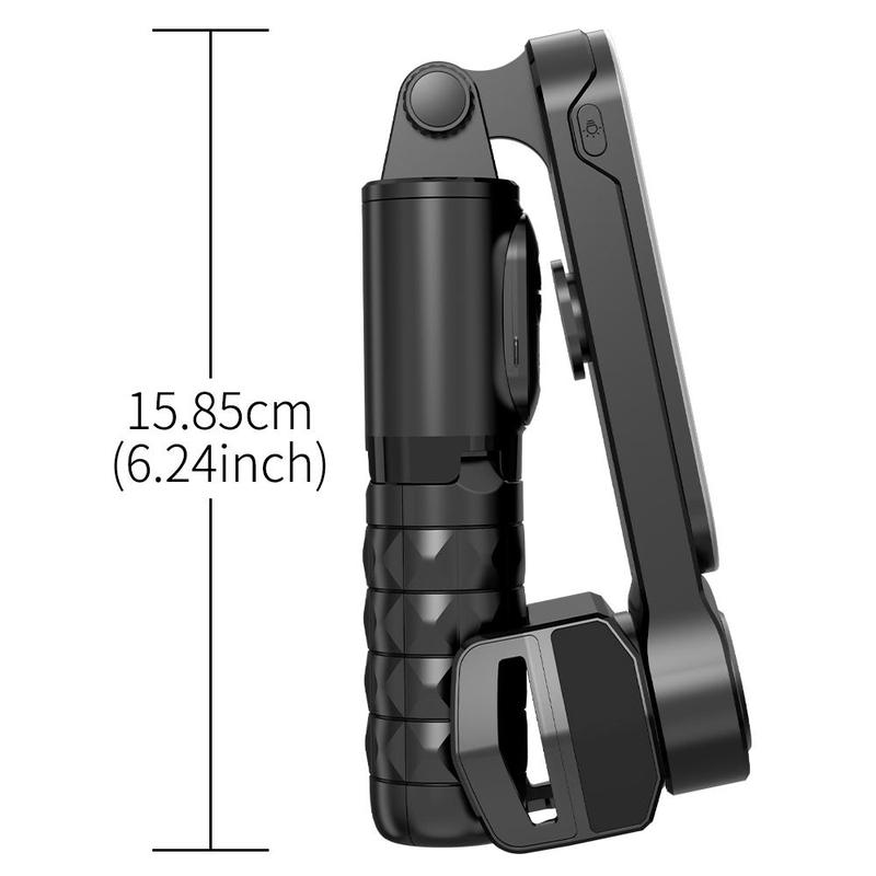 Portable Phone Gimbal Stabilizer, Multifunctional Phone Gimbal with Remote Control & Detachable Fill Light, Mini 360° Phone Stabilizer for Android & iPhone