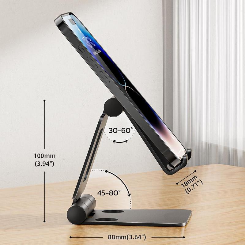 Adjustable Desktop Phone Holder, Foldable Cell Phone Stand, Stable Mobile Phone Rack for iPhone Cellphone Tablet, Desk Phone Mount as a Bavin Phone Holder, Summer Gift