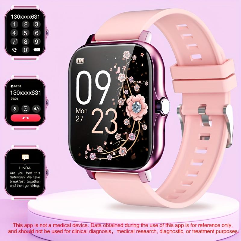 Smart Watch, Wireless Call Answer and Multiple Sport Mode, Remind of Long-Time Sitting Weather Forecast Message Notification, Frameless Slim Design, Suitable for Android and iPhone, Great Gift for Both Men and Women