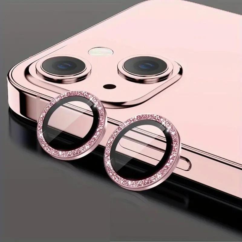 Flash Diamond Lens Protector, Glitter Camera Lens Protective Film, Full Coverage Lens Protector for iPhone 15, 14, 13, 12, 11 Series