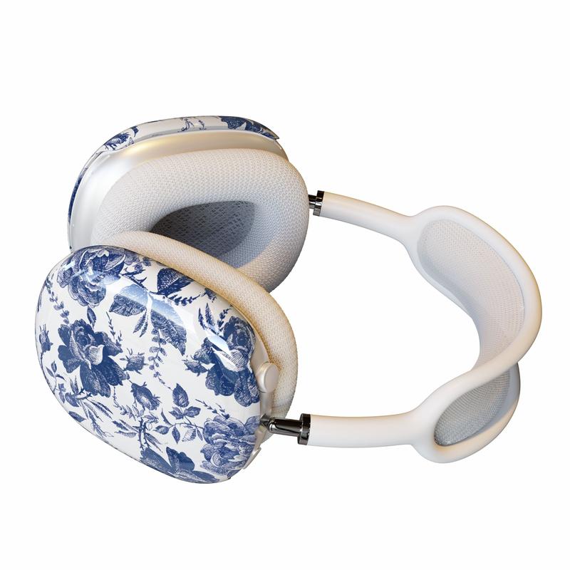 Rose to Fame | Blue & White Rose Floral AirPods Max Case