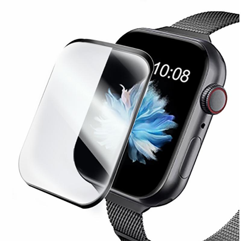 Full Coverage Watch Protector Film, Watch Protector Film Set with Sticker Tool & Cleaning Bag, Anti-fall Watch Protective Film Compatible with iWatch Series