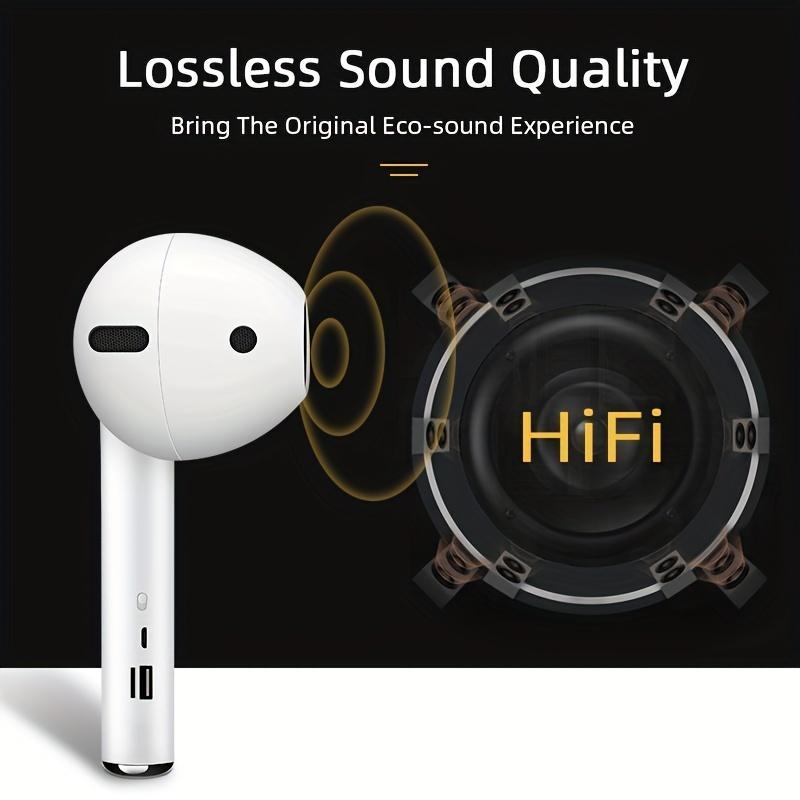 New Earphone Shape Speaker, USB Charging port Microphone FM Radio TF Card Wireless Loudspeaker, 360 Stereo HiFi Sound Portable Speaker