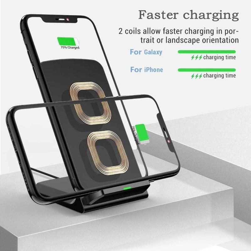 FDGAO 20W Fast Charger Wireless Charging Station Mobile Phone Charger Holder for Apple iPhone 16 15 14 13 12 11 X Samsung Huawei Xiaomi and ALL Wireless-Standard Smartphones