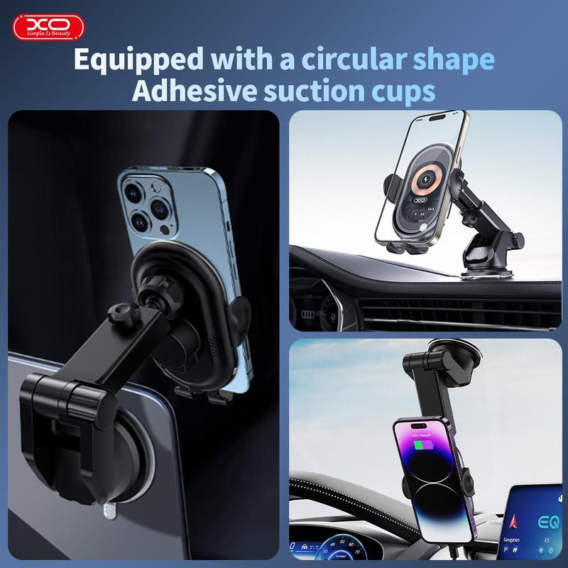 Wireless Car Charger, 15W Fast Wireless Charging Auto Clamping Car Charger Phone Holder fit for iPhone 16 15 14 13 12 Series, Samsung Galaxy series, etc Smartphone Cellphone Electronic