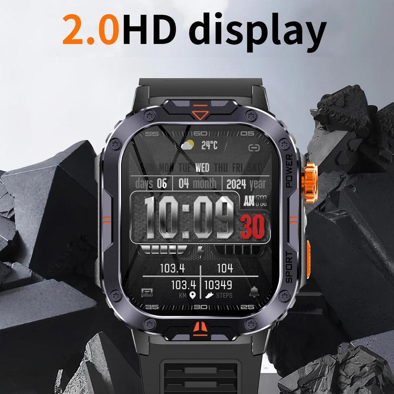 Multifunctional Tracker Smartwatch, 1 Count Fashion Digital Fitness Watch with BT Support Music Control Weather Forcast, Sports Android Watch for Women & Men