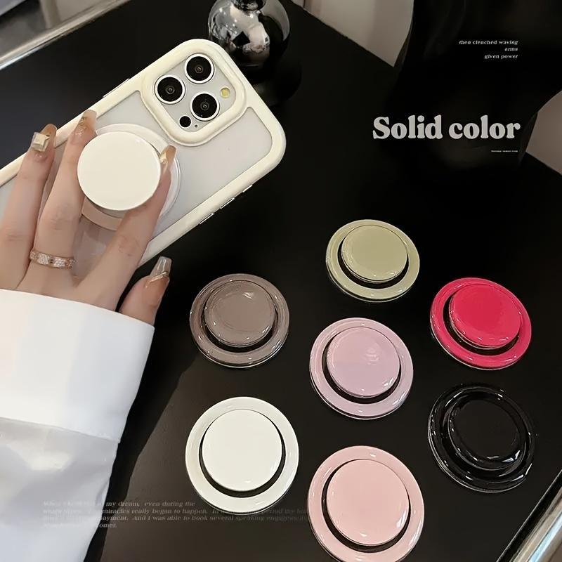 Solid Color Magnetic Phone Stand, PC Material Phone Holder, Universal Adhesive Power Phone Stand for Apple 15 14 13 12 11 X Series