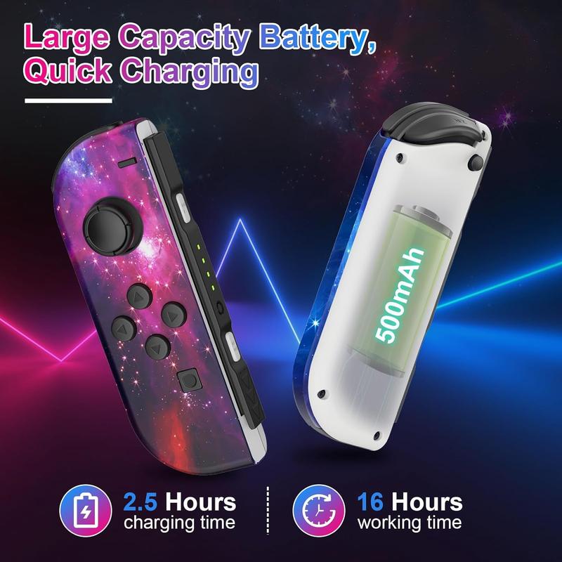 Moonag for Nintendo Switch Controller, Starry Sky Replacement for Switch Controllers with Dual Vibration Wake-up Motion Control Accessories Console nintendo switch