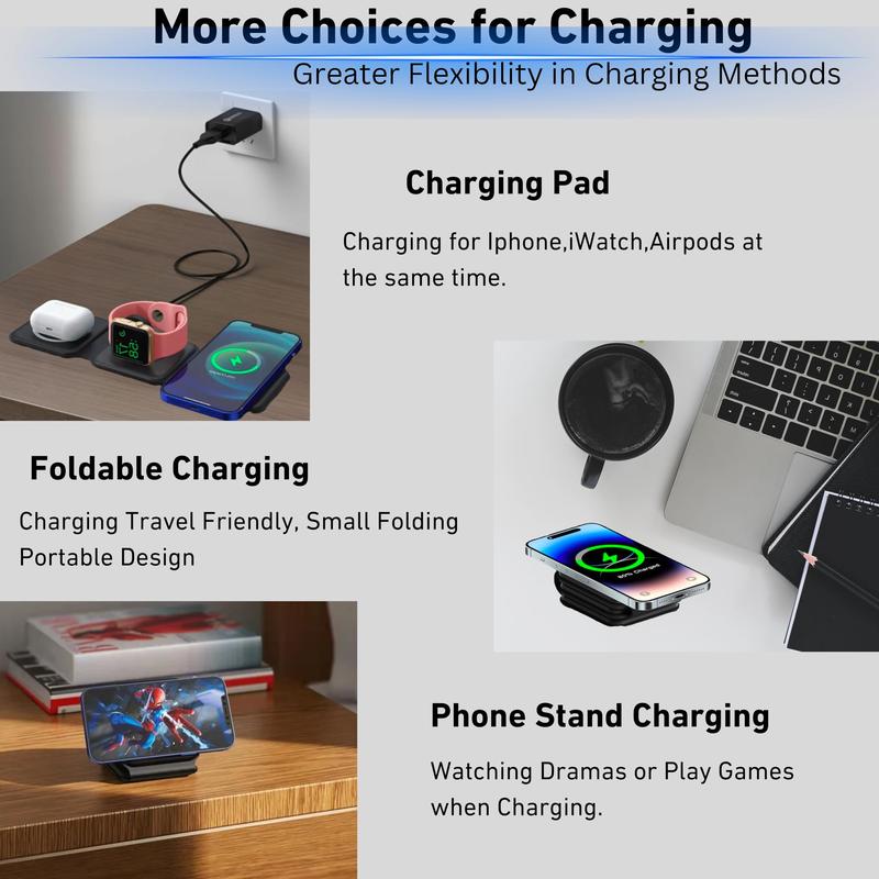 Black Friday Christmas Gift-Charging Station for iPhone 15 14 13 12  Series,for iWatch,for AirPods