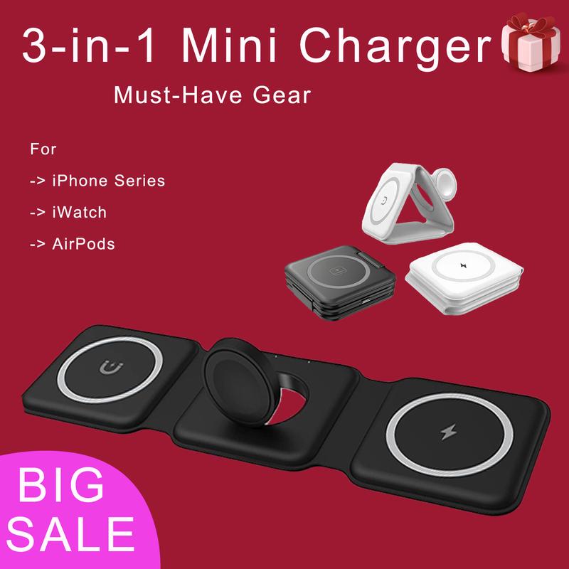 Black Friday Christmas Gift-Charging Station for iPhone 15 14 13 12  Series,for iWatch,for AirPods