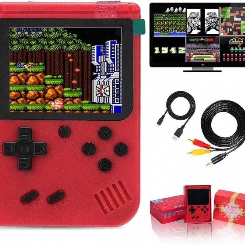 HUHU Retro Handheld Game Console With 400 Classic Games, 2.4 Inches HD Screen 1020 MAh Battery Rechargeable Handheld  Arcade Charging