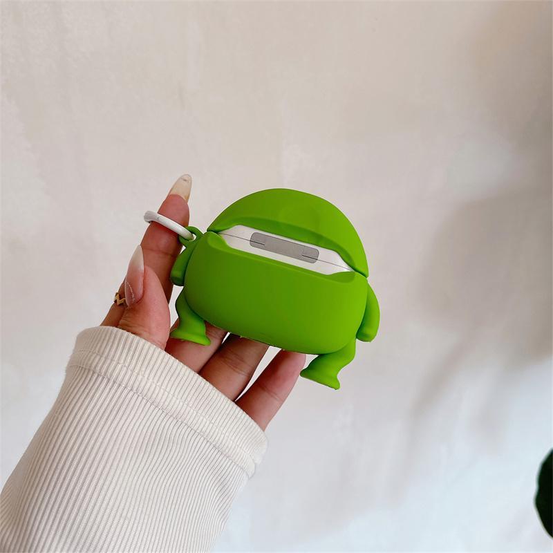 Cute Frog Design Earphone Case, Silicone Earphone Protective Cover, Earphone Accessories Compatible with AirPods 2 3 Pro