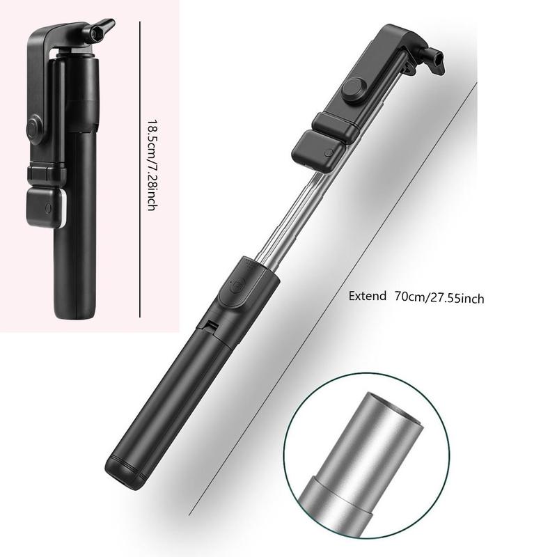 Wireless Selfie Stick, Multifunctional Phone Tripod, Bluetooth-compatible Remote Control Phone Holder, Phone Accessories for Travel, Live Streaming