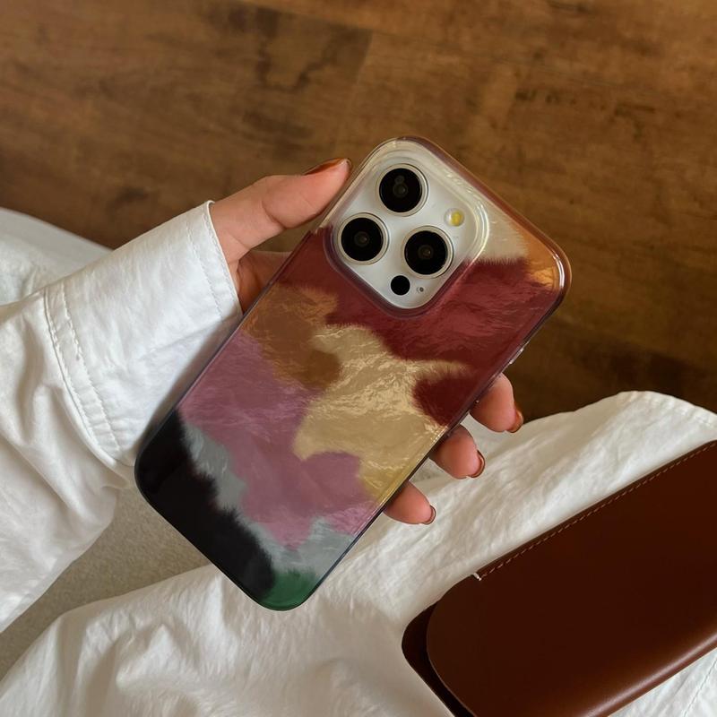 Abstract Marble Pattern Phone Case, Fashionable Phone Protective Cover, Phone Accessories Compatible with iPhone 16 15 14 13 12 Pro Pro Max