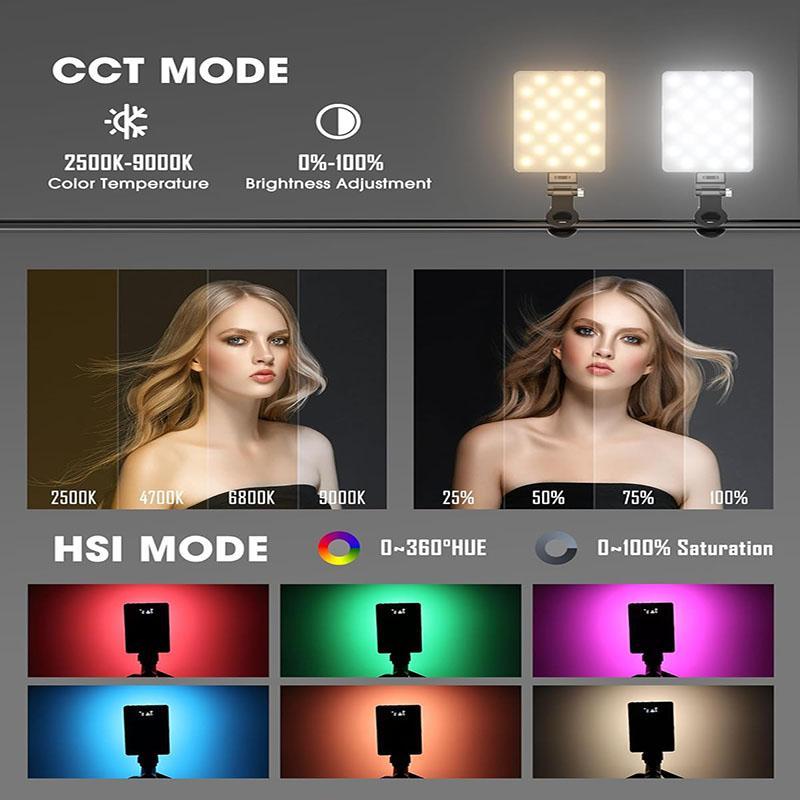 Portable Lightweight Ring Selfie Light, Multiple Light Modes Fill Light, Rechargeable Phone Selfie Light With 2 Clips & Cable & Camera Cold Boots