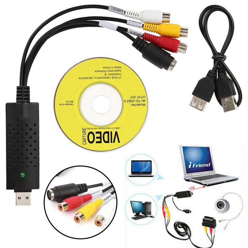 USB 2.0 Audio Video VHS to DVD VCR PC HDD Converter Adapter Digital Capture Card Support Windows 2000，XP   Vista win7  win8  win10