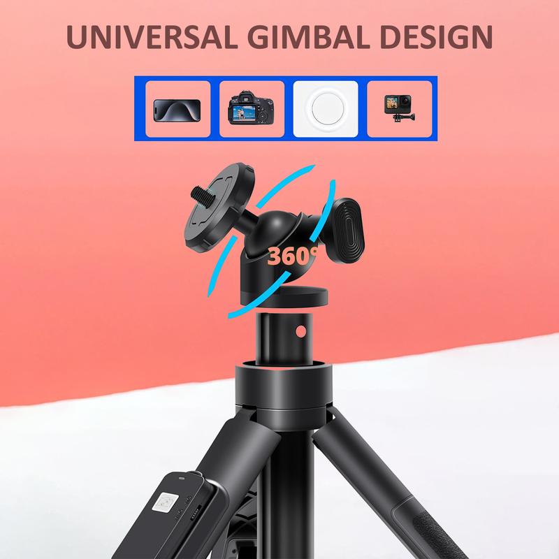 Smartphone Tripod | Tripod for iPhone & Selfie Stick with Cellphone Mount and Remote | Upgraded, Stable, and Portable for Android & iPhone 16 15 14 13