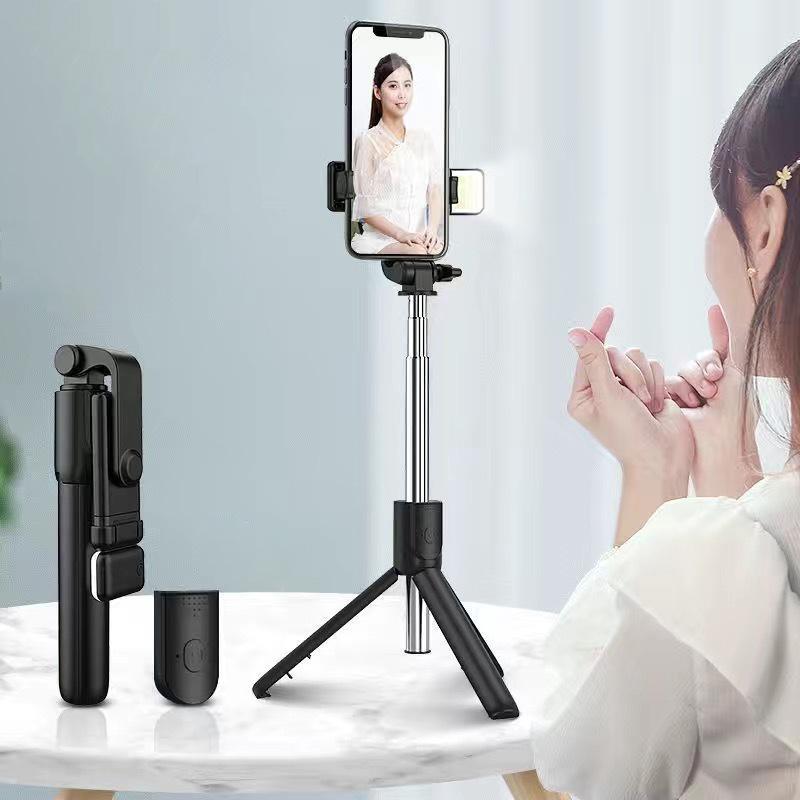 Wireless Selfie Stick, Multifunctional Phone Tripod, Bluetooth-compatible Remote Control Phone Holder, Phone Accessories for Travel, Live Streaming