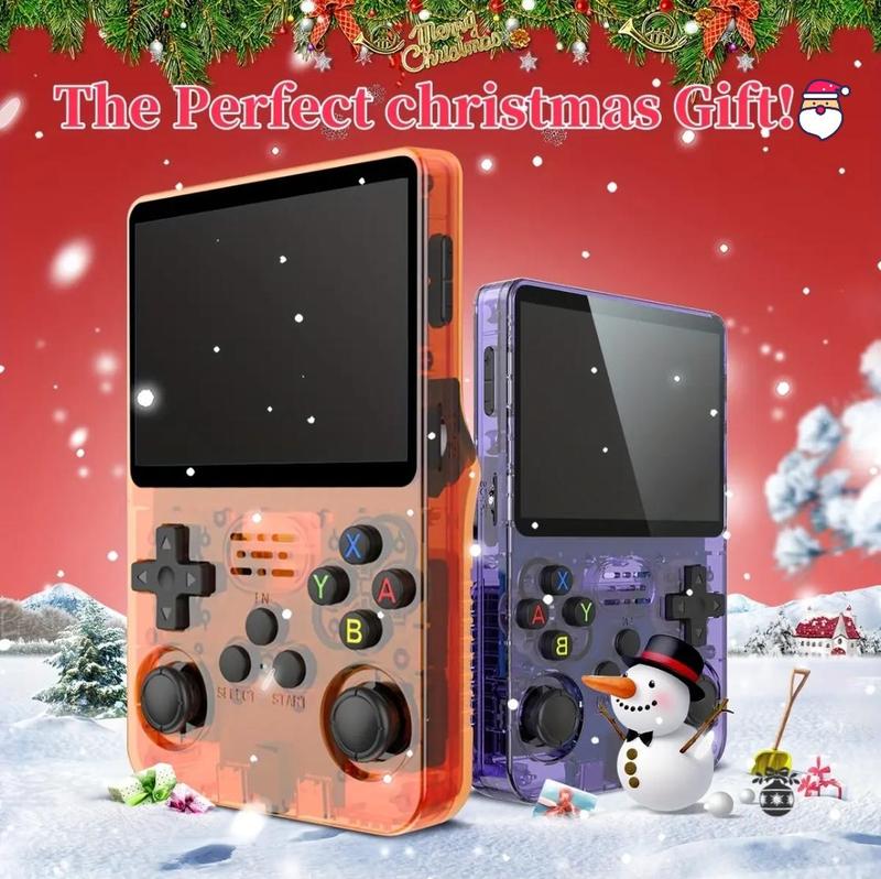 Christmas Surprise, Gift R36S Portable Retro Game Console, Game Room Gadget, 3.5 Inch iPS Screen Retro Game Console, Rechargeable Handheld Game Device with 16000+ Games and 20+ Emulators