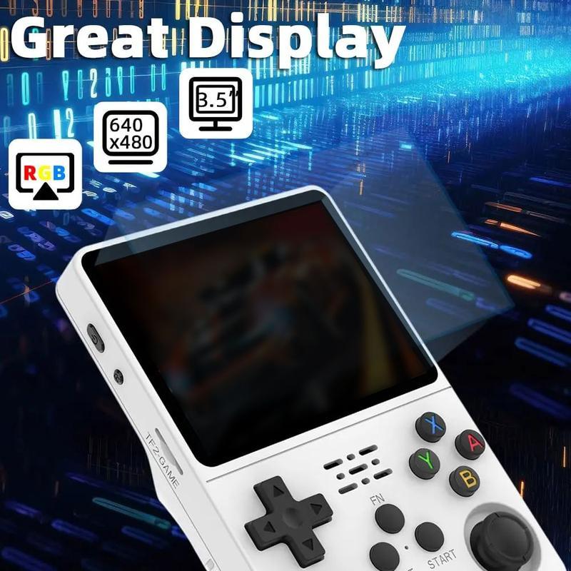 [BLACKFRIDAYDEALS] Retro Video Handheld Game Console Linux System 3.5 in IPS Screen Built in 64G TF Card Preinstalled Gamess retro handheld Xmax Gift hald  held USB Rechargeable