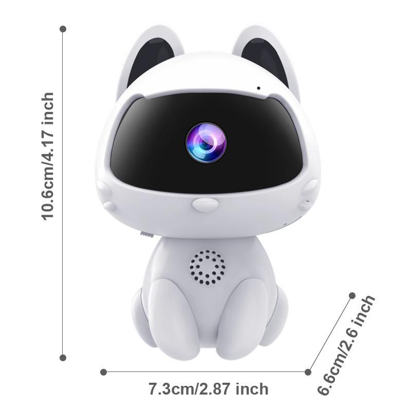 Portable Mini Cat Design Home Security Camera with Card, 1 Box 2.4GHz Wi-Fi Wireless Security Cameras, Color Night Vision Video Surveillance Camera Security, Small Cam for Caring Young or Elderly People