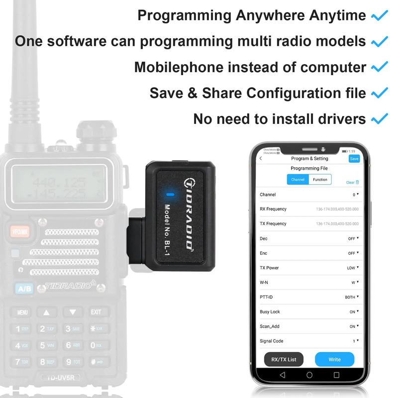 TIDRADIO Ham Radio Wireless Programmer  For Walkie Talkie