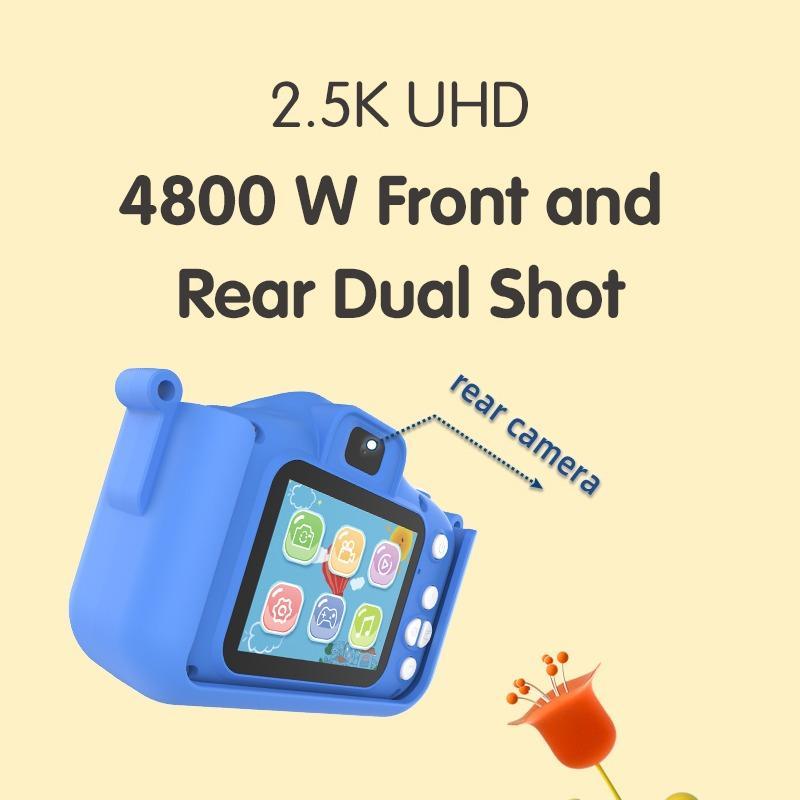 Dinosaur Design Camera, 8X Zoom Camera Toy with Screen Background Change, HD Camera Toy for Boys & Girls, Birthday Gift