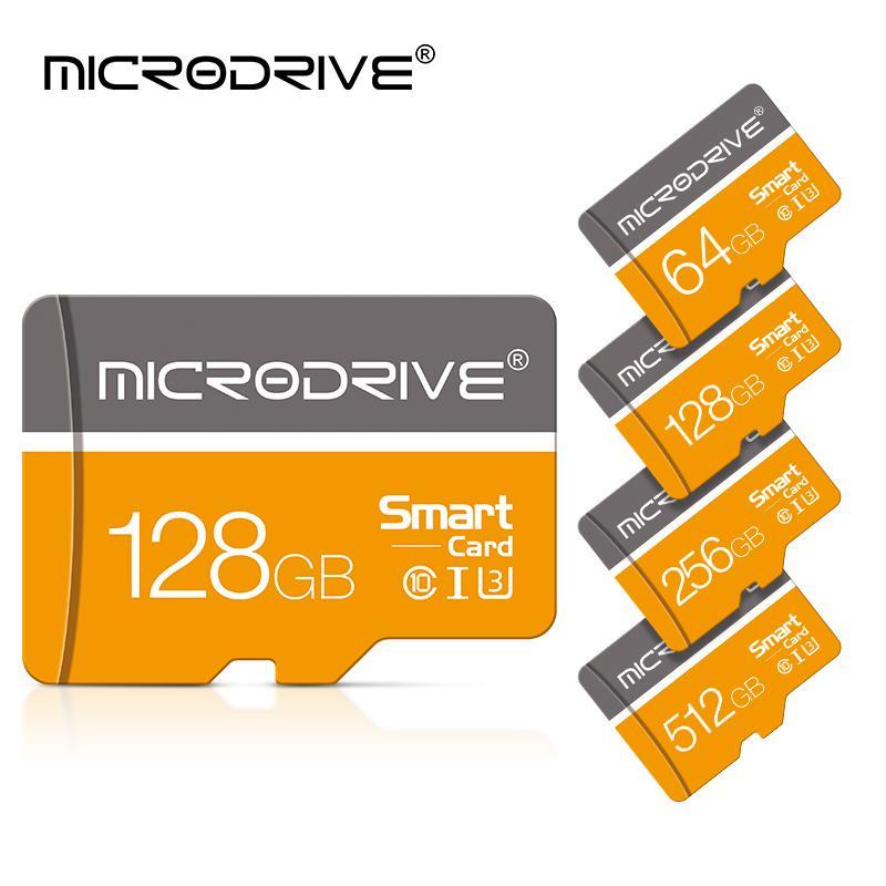 MICRODRIVE Micro SD Card, 1 Count 4GB 8GB 16GB 32GB 64GB 128GB U3 Class 10 Memory Card, Micro SD Card with SD Adapter, Memory Card for Camera, Phone, Computer