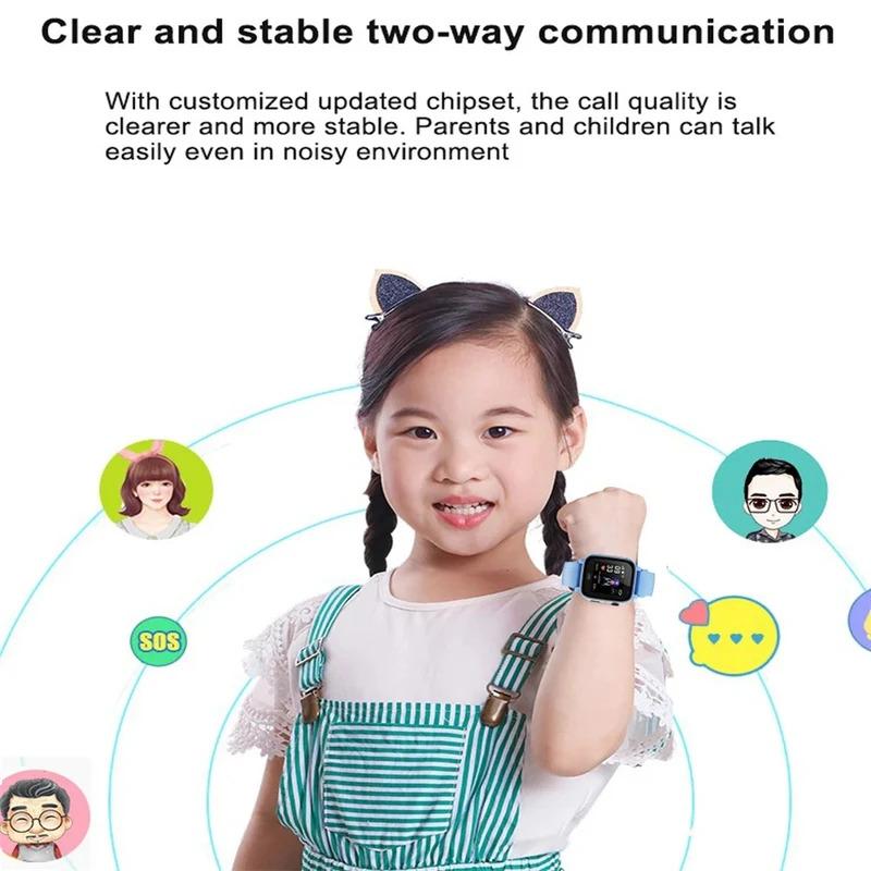 Kids Smart Watch For Children Real Time Positioning Sim Card SOS Phone Call Voice Video Call Footprint Track Waterproof Q15C