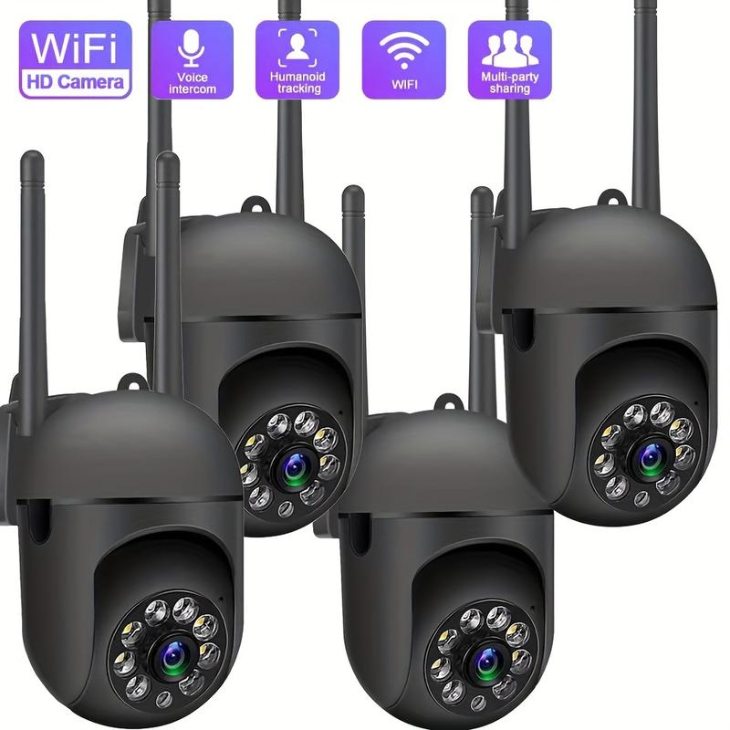 HD WIFI Surveillance Camera, Indoor And Outdoor Long Range HD Night Vision Camera, 355 Degree Intercom Home Security Camera, 2.4G Home Security System, AI Mobile Detection, Two-Way Audio, Color Night Vision, Home Surveillance Security System WiFi PanTilt