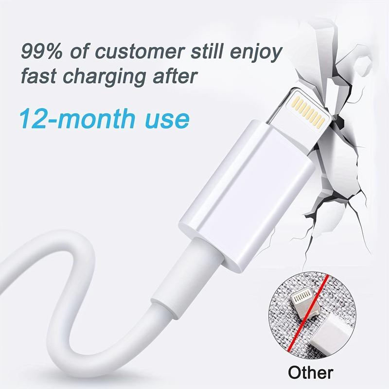 20W 6.6FT [Apple MFi Certified] Type-C for Lightning Fast Charging Cable for iPhone 14 13 12 Pro Max 11 Pro iPad Mini & More, Car Charger, Phone Accessories