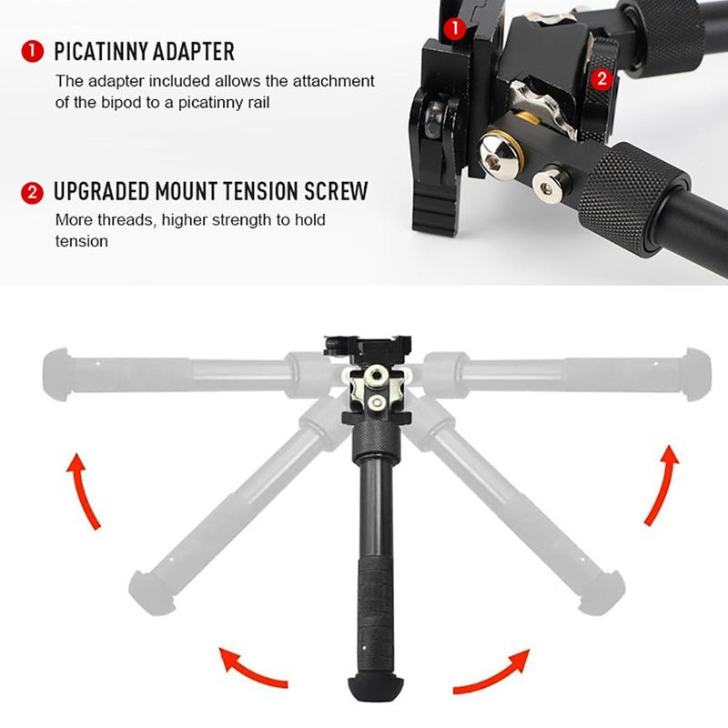 Aluminum Alloy Tactical Camera Tripod, Quick Release Mount, Enhanced Shooting Stability Travel Tripod, Camera Stabilizer Suitable for Hunting Enthusiasts and Outdoor Adventures