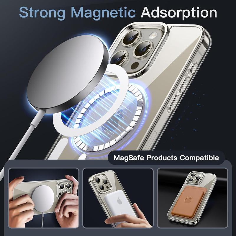 Entronix Sturdy Magnetic Case Designed for Apple iPhone 16 15 14 13 12 11, Plus, Pro Max, Durable Protective Cover, MagSafe Protection Accessories